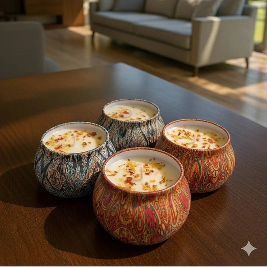Floral Tin Candles – Luxury Aroma | شموع عطرية فاخرة